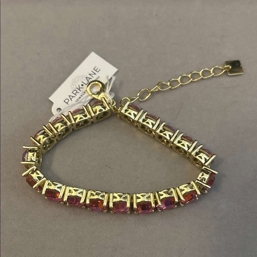 Park Lane Vibrant Pink and Gold Bracelet - Picture 2 of 5